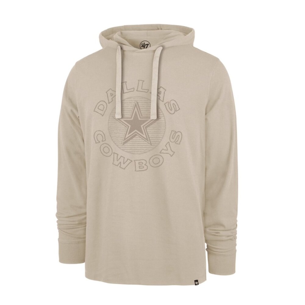 Dallas Cowboys ‘47 Brand Hoodie Men’s Large Khaki NFL Hooded Sweatshirt Football